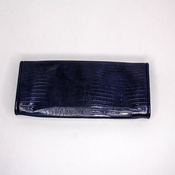 Big Buddha Envelope Clutch Blue Removeable Chain Shoulder Strap Embossed… - Picture 3 of 5